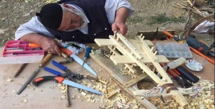 30 yıllık ahşap ustasına başkandan ziyaret