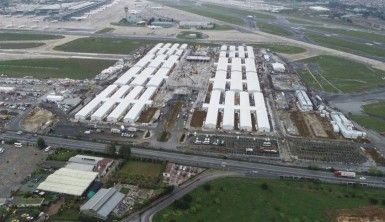 Yeşilköy Hastanesi inşaatı 28. gününde