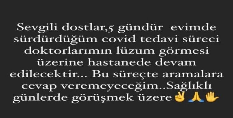 Korona virüse yakalanan Onur Akın’ın tedavisi hastanede devam edecek