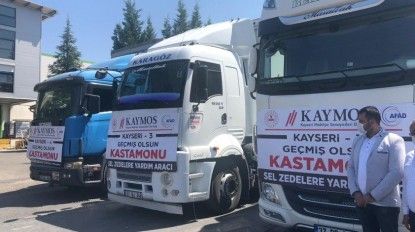 KAYMOS, Kastamonu ve Sinop'a 13 TIR gönderdi