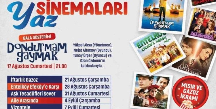 Denizli Büyükşehirden açıkhavada sinema keyfi