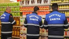 Menteşe Belediyesi zabıta ekiplerinden zincir marketlere denetim
