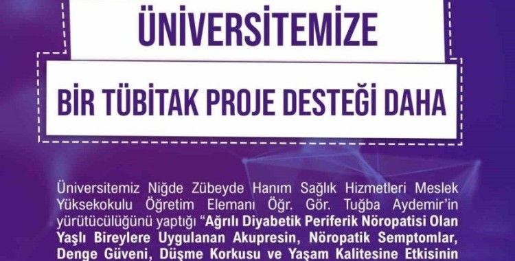 NÖHÜ’den diyabet hastalarının yaşam kalitesine katkı sunacak bilimsel proje