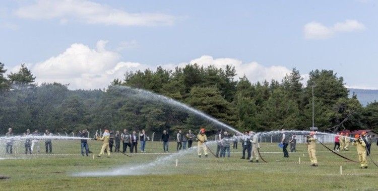 Bolu’da orman yangını ekipleri kıyasıya yarıştı: En hızlı ekip Dörtdivan’dan çıktı