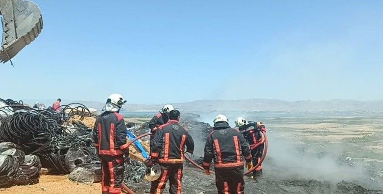 Malatya’da şantiyede korkutan yangın