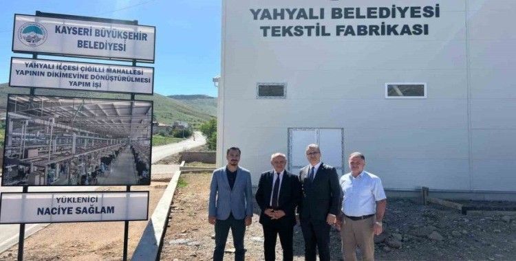 Kayseri Büyükşehir; Yahyalı’da 6 milyon TL’lik tekstil atölyesi yatırımına başladı