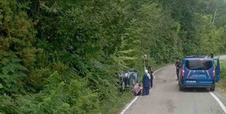 Kastamonu’da takla atan cipteki 1 kişi yaralandı