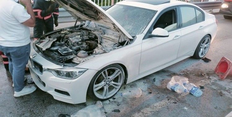 Çankırı’da otomobilde çıkan yangını itfaiye söndürdü