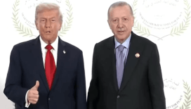Gazze Zirvesi'nde Cumhurbaşkanı Erdoğan'ı Donald Trump karşıladı