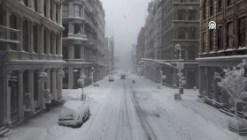 ABD'de Bomba Siklon etkili oluyor: New York hayalet kente döndü, 40 milyon kar fırtınası altında